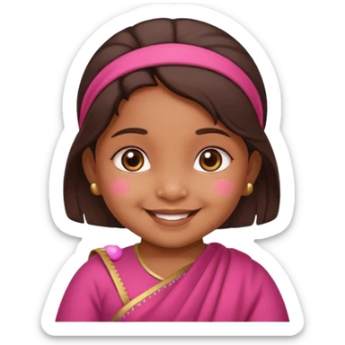 create a indian baby girl child sticker