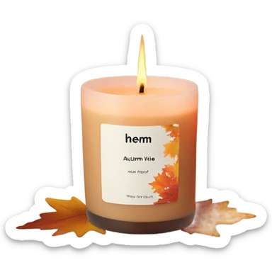 autumn vibe candle sticker