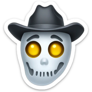ghost cowboy sticker