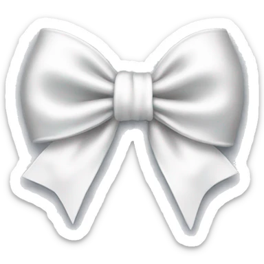 white satin bow sticker