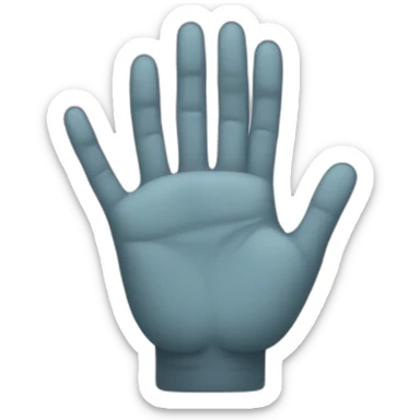 A normal hand with the correct number of fingers sticker