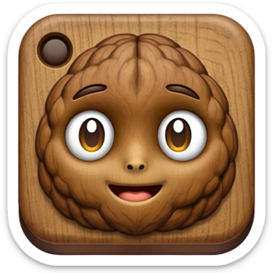  Walnut realistic  sticker