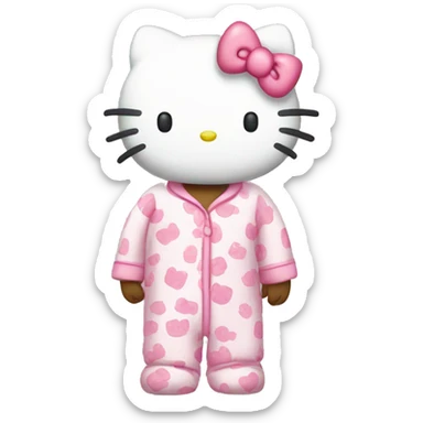 Hello Kitty en pyjama hello kitty  sticker