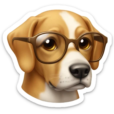 un cane con gli occhiali da sole sticker
