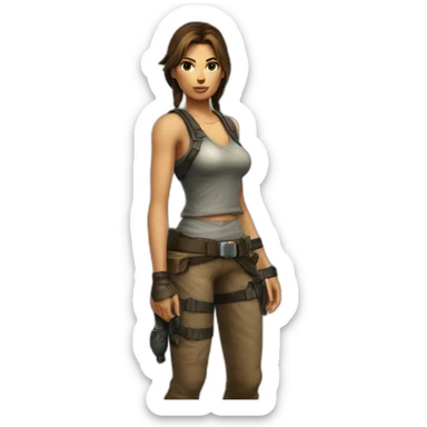 Lara Croft first outfit sticker