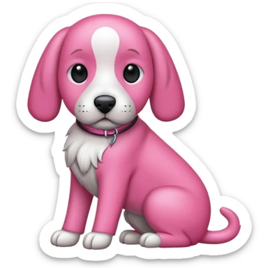 Cane bassotto rosa sticker