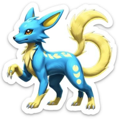 Umbreon-Manectric-Salandit-Zeraora-fusion, full body sticker