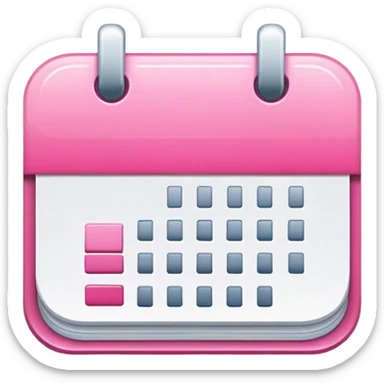 pink calendar 3 icon sticker