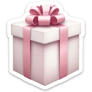 Light pink Christmas gifts under a white Christmas tree  sticker