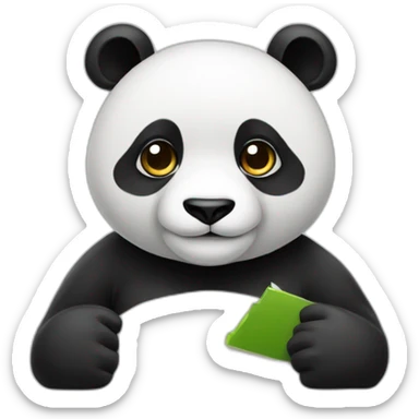A panda who provides data sticker