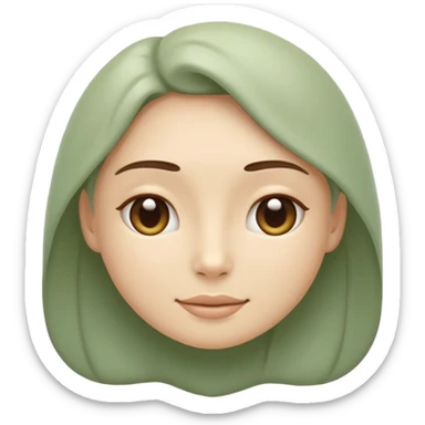Minimal wellness emoji representing tighter skin and firmness,
subtle lifting effect, smooth contours, calm and natural,
no beauty or cosmetic symbols, soft sage green color palette sticker