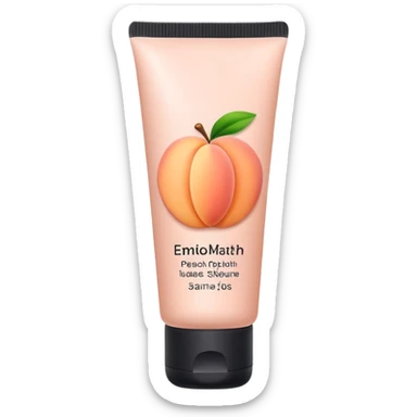 solid color light pinkish peach plain skincare tube sticker