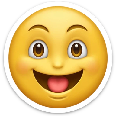 Un emoji heureux qui fait peur sticker