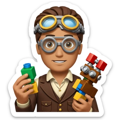 Steampunk Inventor lego sticker