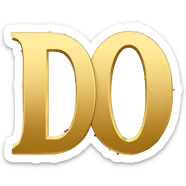 The word Dakota surrounded by confetti for 20 birthday sticker