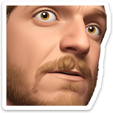 boy with dog portrait sticker