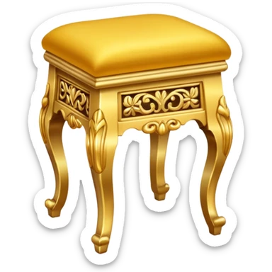 a golden stool sticker