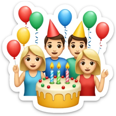 Party celebration sticker