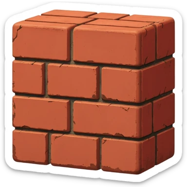 red brick block sticker