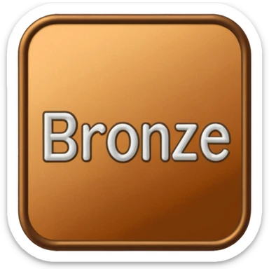 An embroidered patch with the word "BRONZE" on it sticker