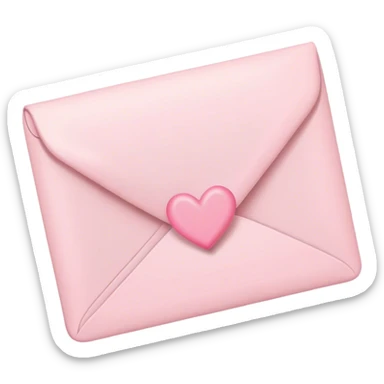 romantic letter with pastel pink hearts sticker