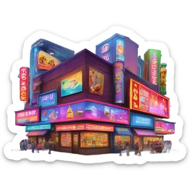  Neon lights in Tokyo  sticker