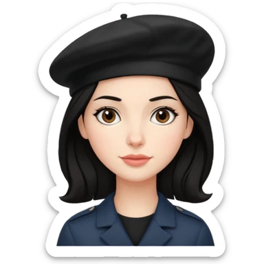 Urban French woman  sticker