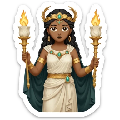 dark academia, Greek statue. Goddess Hecate  sticker