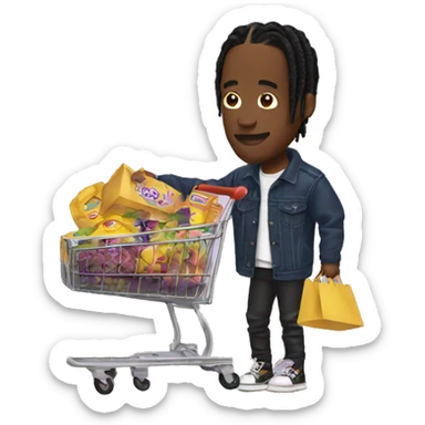 Travis Scott buying a product  sticker