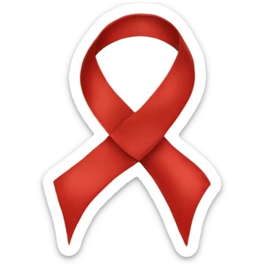 red ribbon  sticker