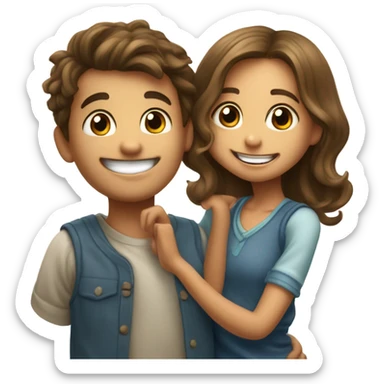 boy flirting girl sticker