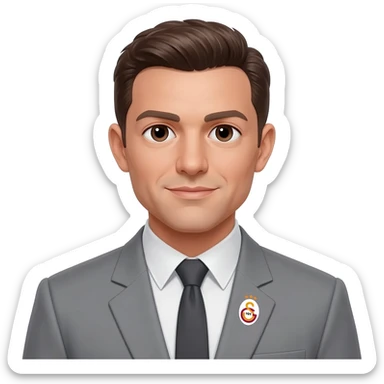 Galatasaray logosunun olduğu 1998-99 gri formalı kişi sticker