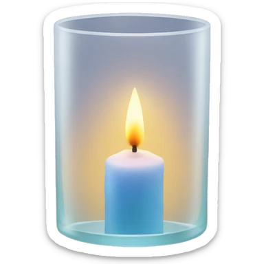 Candle in glass vase sticker