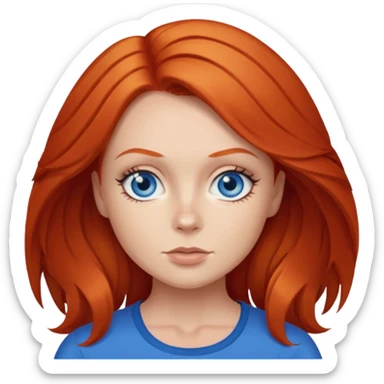 Ginger Spice with blue eyes sticker