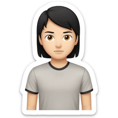 mach mir einen aus dem gym mit schwarzen haaren und sport tshirt sticker