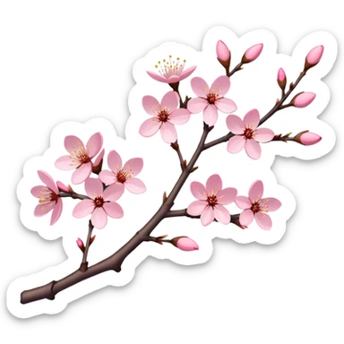 Sakura cherry blossom tree twig sticker
