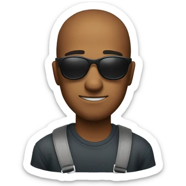 emoji giving the confident side eye and wearing sunglasses sticker
