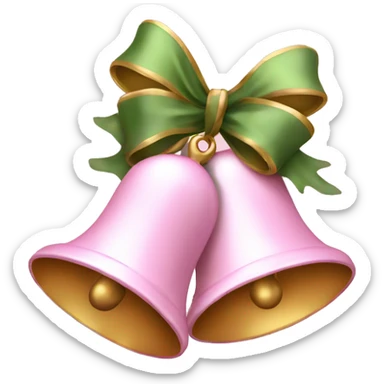 Light pink Christmas bells sticker