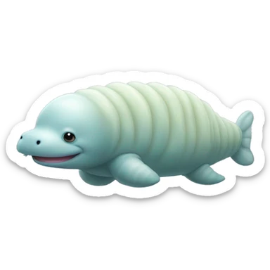 Beluga whale caterpillar bear little legs tardigrade sticker