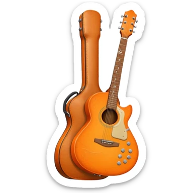 orange Guitar Case sticker