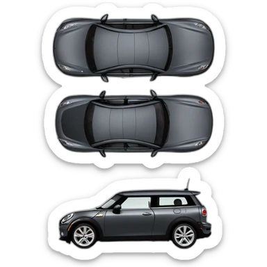 Mini Cooper clubman S 2012 gris foncé  sticker