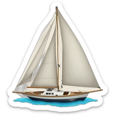 2 albatross on sailboat sticker