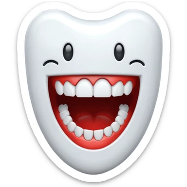 Wind-up chattering teeth sticker