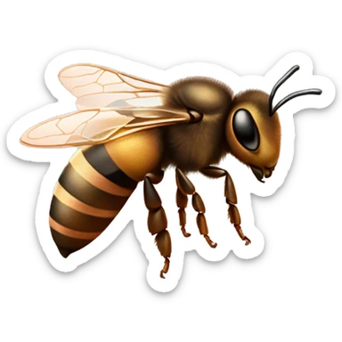 Rose gold honeybee sticker