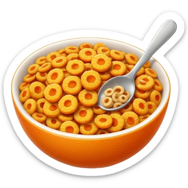 Cereal orange Flavour sticker