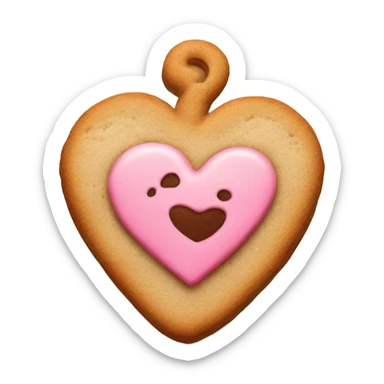 cookie heart with anchor sticker