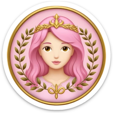 virgo sign pink sticker