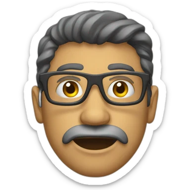 Hombre trigueño gafas sticker