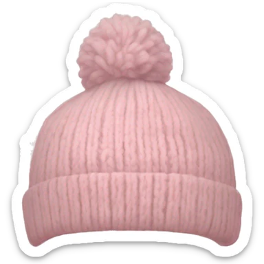 A light pink winter beanie sticker