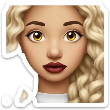 millenial girl lip pout  sticker